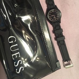 Guess black wraparound watch